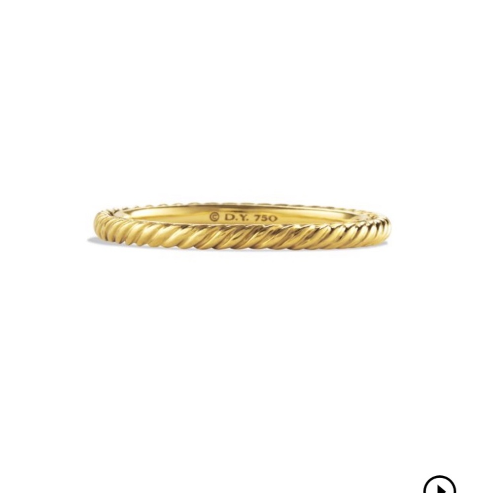 David Yurman classic cable gold band size 6